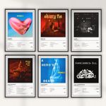 Fontaines D.C. Album Tracklist Poster | Post-Punk Music Wall Art Print