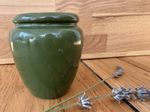 Antique ROBERT SYDENHAM BIRMINGHAM Green Jar Small Birmingham Gardening Pot
