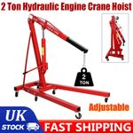 2 Ton Hydraulic Folding Engine Crane Hoist Lift Stand Lifting Garage Workshop UK