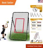 Adjustable Volleybal Net 7x4 Ft,Volleyball Training Equipment for Lacrosse, B...
