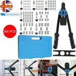 300PCS Professional Hand Nut Tool M3- M12 Repair Kit Riveter Rivnut Gun Mandrels