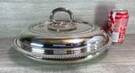 SILVER PLATED LIDDED OVAL LIDDED SERVING DISH / TUREEN antique MH&CO