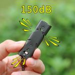 150dB Double Tube Survival Whistle Metal Emergency Outdoor Hiking Rescue