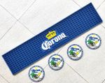 Free Ship Corona Rubber bar mat drip mat bar runner spillmat &4pcs beer coasters