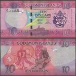 Solomon Islands P33b B222b 10 Dollars 2021 A/6 Prefix @ EBS