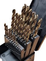 PTI 25pc HSS Cobalt Drill Bit Set 1mm - 13mm Industrial Grade Heat Resistant