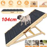 7 Adjustable Heights Dog Pet Ramp Foldable Stairs Non-Slip Ramp for Car Bed Sofa