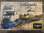 Trucker Tim printed signed flag, limited edition