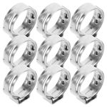 Stainless Steel 3 4 Crimp Clamps Durable Hose Clamps for Secure Connections