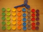MB Games Downfall Spare Parts Counters 8 Different Colours / Key / Instructions 