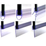 Shower Screen Rubber Seal Bath Door Strip Glass 4 -10mm Gap 7-23mm 900mm Long UK