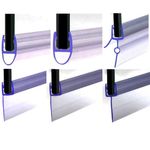 Shower Screen Rubber Seal Bath Door Strip Glass 4 -10mm Gap 7-23mm 900mm Long UK