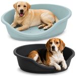 Hard Plastic Dog Cat Pet Puppy Bed Durable Basket Heavy Duty Waterproof Washable