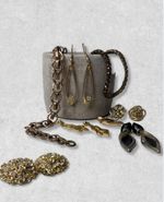 Gold Toned Jewellery Bundle – Bracelets & Earrings Mix