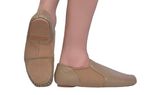 SLIP ON JAZZ DANCE SHOES TAN Leather split leotard sole(see description)UNISEX 3