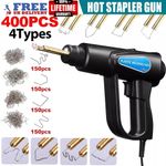 Hot Stapler Gun Car Bumper Fender Plastic Welding Repair Welder Kit With Staples