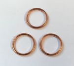 3 x Copper Exhaust Header Manifold Gaskets for Yamaha MT-09 13-24 Tracer 900