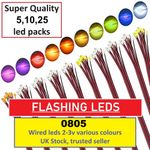 FLASHING 0805 LED pre wired SMD 3V Model Trains High Quality In stock