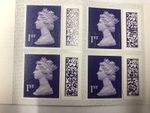 Royal Mail First Class Stamps with Barcode Book of 4 New Queen Elizabeth FV£6.80