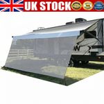 RV Awning Sun Shade Screen Sunshade Mesh Sunscreen Motorhome Camper UV Grey