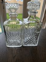 Vintage Liquor square whiskey Decanter with stopper a Set of 2 & Great Value 