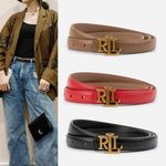 New RLL letter buckle 1.8cm wide true leather women's belts casual Cowhide belt