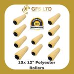 10x 12" Inch Long Pile Polyester Refill Roller Paint Sleeve, Masonry,GRP, SALE
