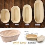 Premium Oval Banneton Basket W/Liner Perfect Bread Dough Sourdough Proofing UK