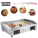 Commercial Electric Griddle Kitchen Hot plate Countertop Plancha BBQ Grill Bacon
