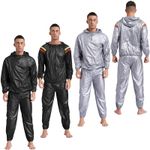 Men's Heavy Duty Sweat Suit Sauna Hood Exercise Gym Sauna Suit Fitness Workout