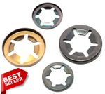 Starlock Washers For Shaft Retaining Push On Clips Spring Steel Star-Lock All