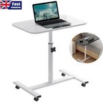 Height Adjustable Mobile Over Bed Table Hospital Overbed Aid Chair Laptop Tray