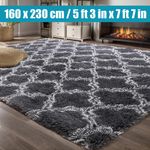 Fluffy Rugs Large Shaggy Rug Living Room Bedroom Anti-Slip Soft Carpet Floor Mat