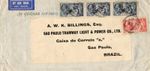 GB 10s and 5s Multi SEAHORSE Cover 1936 High Rate Air Mail Brazil RPSL Cert