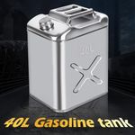 40L Jerry Can 304 Stainless Steel Fuel / Water Storage for Car/Boat/4WD/RV/Motor