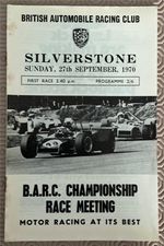 SILVERSTONE 27 Sept 1970 BARC Championship Race Meeting Official Programme