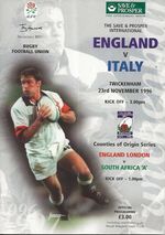 Englandv Italy Autumn International 23rd November 1996