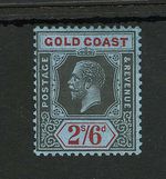 M11455 Gold Coast/Ghana 1921 SG81a - 2/6d black & red/blue Die II.