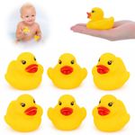 5cm  Mini Yellow Vinyl Rubber Ducks Bath Toys Cruise Gifts Party Favors Bag