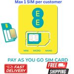 1 x EE New £20 Pack 4G/5G sim card Official Retail Sim Pay As You Go - UK