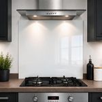 White Glass Splashback 6mm Toughened Heat Resistant Kitchen Cooker Hob Panel