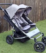 Mountain Buggy Duet V3 Double Pushchair with Rain Cover, Pram Insert, and Case