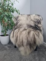 Genuine Icelandic Sheepskin Rug with Black Tips Soft Natural Pelt Large Fleece
