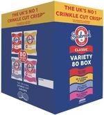 Seabrook Crisps Variety Box 80 x25g Crinkle Cut Mixed Flavours Gluten Free Snack