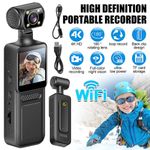 4K HD Handheld Pocket Camera 180 ° Rotating Mini Portable Cam Wearable Camcorder