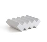 [White] Zig Zag Ceramic Soap Dish - Soap Tray Bathroom Caddy. Toothbrush Holder