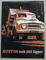 AUSTIN SWB 503 Tipper Commercial Vehicle Sales Brochure Late 1950s  1312