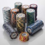 Poker Chips - 14G Monte Carlo Poker Chips in 25pcs per Roll Value - Many Values