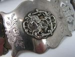 ANTIQUE ART NOUVEAU CHESTER HALLMARKED SOLID STERLING SILVER BELT & BUCKLE 1904