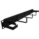 Ringed 19 Inch Cable Tidy Management Bar 1U With 3 + 2 Rings Data Cabinet  Rack